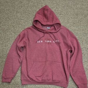 Wali USA Unisex New York City Maroon cotton Blend Hoodie Sweater